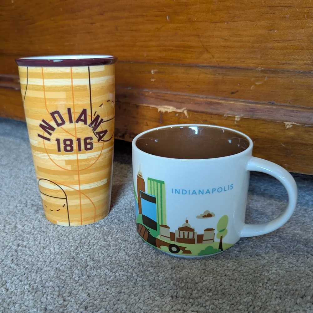 Starbucks Indiana Indianapolis Ceramic Mug Set - Picture 1 of 8